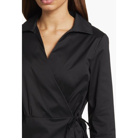 MISOOK Side Tie Poplin Shirt In Black size M NWOT - Picture 4 of 10